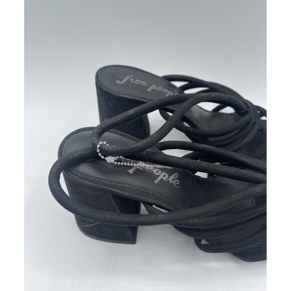 FREE PEOPLE Colette Cinched Block Heel Sandals, Black, EU39.5/US9 NWOB - Picture 5 of 16